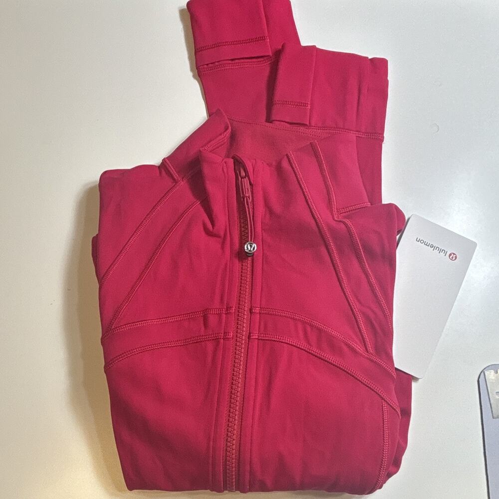 lululemon Track Jacket Full Zip Nylon Pink Solid Athleisure Women’s 6